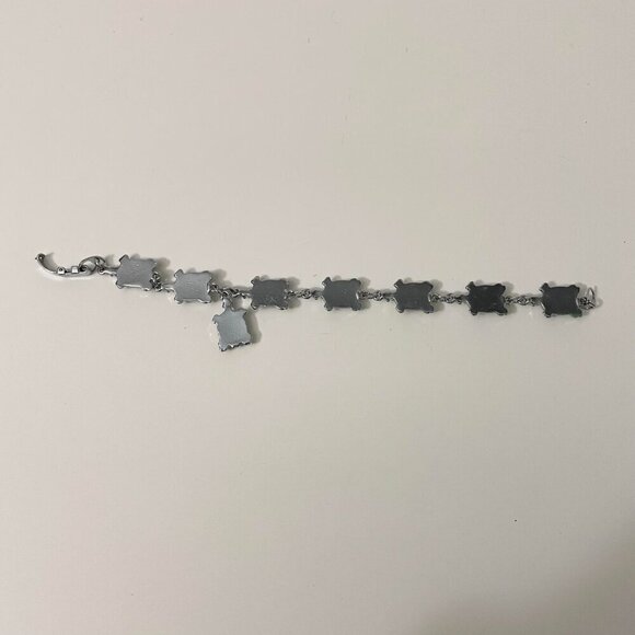 Multi Coloured Turtle Shell Bracelet 7 Inch Long - Picture 13 of 16